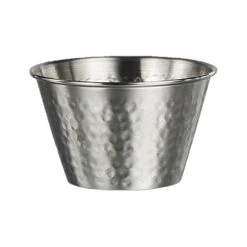 Steelite 7600CV019 Hammered S/S 6 Ounce Sauce Cup - 48 / CS