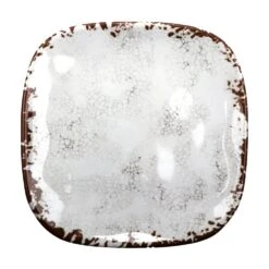 G.E.T. SCS-6-FM French Mill 6 In. Square Melamine Side Plate - 24 / CS