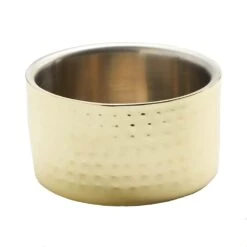 American Metalcraft GHW4 Hammered Gold S/S 4.75" Wine Coaster