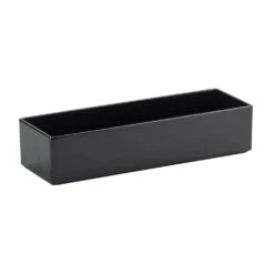 Cal-Mil 1396-13M Cater Choice Black Melamine 5 X 15 X 3" Box