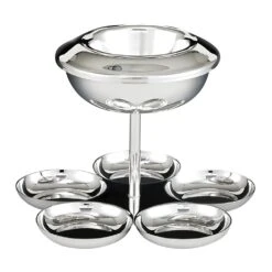 D.W. Haber DW04955SS S/S 8 X 6 Caviar Set With 5 Bowls With Top Rings