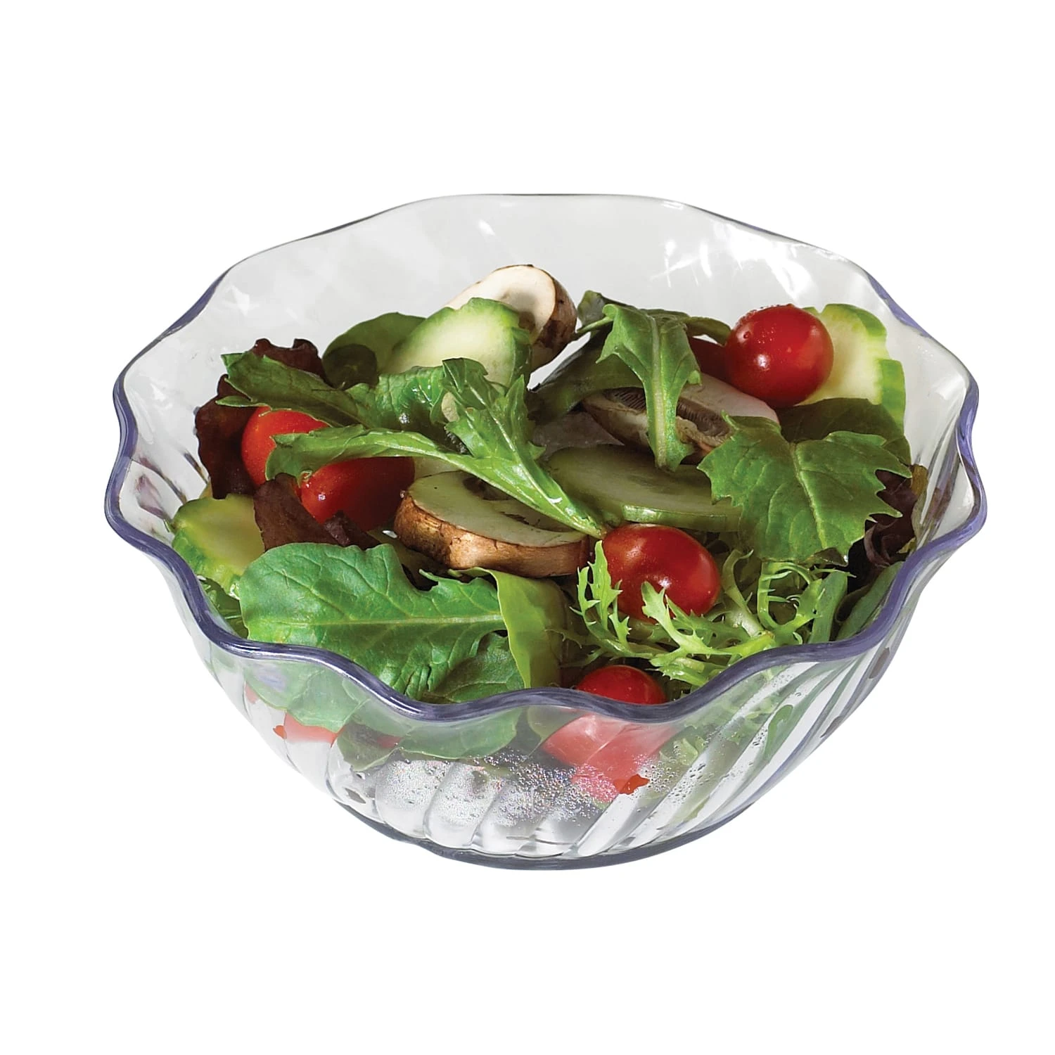 Cambro SRB13152 Clear 13 Oz. Swirl Bowl - 24 / CS 1 Cambro SRB13152 Clear 13 Oz. Swirl Bowl - 24 / CS